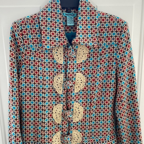 Kenzie Girl Retro Boho Fall Coat Size S/P - Picture 13 of 15